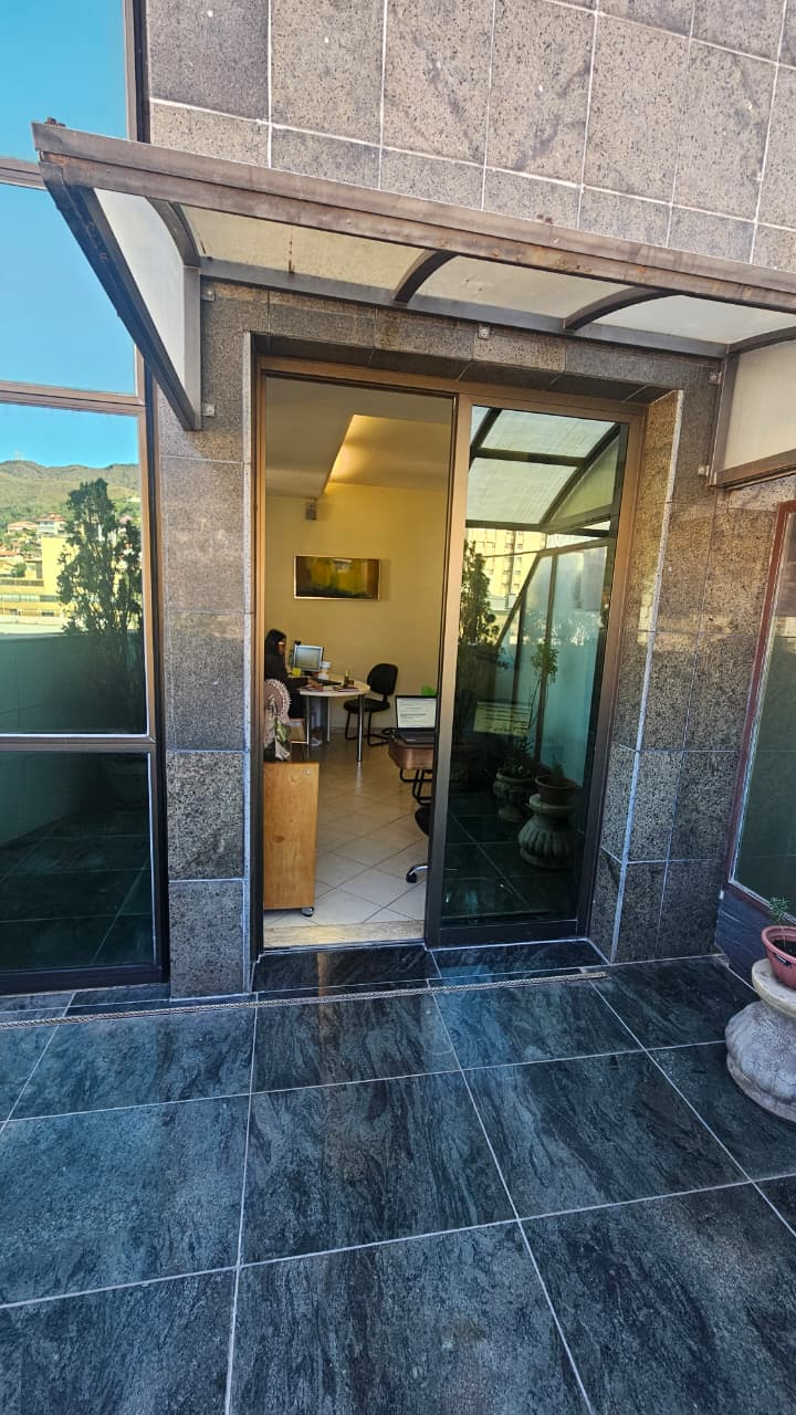 Vista da recepção pela varanda